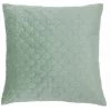 RIDEAUDISCOUNT Housse De Coussin 40 X 40 Cm Déhoussable Velours Estampillé Motif Géométrique Vert - Vert