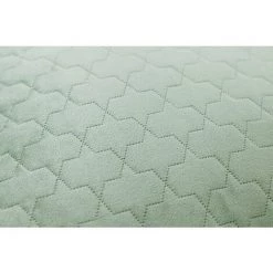 RIDEAUDISCOUNT Housse De Coussin 40 X 40 Cm Déhoussable Velours Estampillé Motif Géométrique Vert - Vert -France Coussin et housse de coussin Soldes Boutique 47547230 3