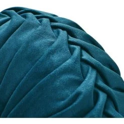 ELLE Coussin Rond, Coussin Décoratif Velours Coussin Plissé En Citrouille 35cm Tatami Coussin De Sol Rond Pour La Maison Jardin Extérieur Décor De Patio Voiture(Bleu Foncé) -France Coussin et housse de coussin Soldes Boutique 47675131 4