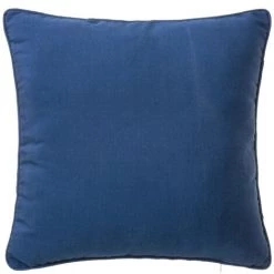 LOLAHOME Coussin Moderne Uni Bleu Foncé En Coton Et Polyester 45x45 Cm. Achat Minimum 2 Unités