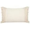 ATMOSPHERA, CRATEUR D'INTRIEUR Coussin Déco "Coton Macramé" 30x50cm Ivoire