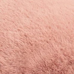 RIDEAUDISCOUNT Housse De Coussin 45 X 45 Cm Déhoussable Face Avant Polaire Aspect Fourrure Toucher Doux Rose - Rose -France Coussin et housse de coussin Soldes Boutique 47894145 3