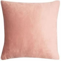 RIDEAUDISCOUNT Housse De Coussin 45 X 45 Cm Déhoussable Face Avant Polaire Aspect Fourrure Toucher Doux Rose - Rose -France Coussin et housse de coussin Soldes Boutique 47894145 4