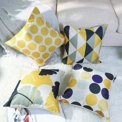 Housse De Coussin Plante Feuilles Géométrique Motif Taie D'oreiller Pour Canapé Maison Salon Chambre Décoration D'intérieur, Ensemble N’inclut Pas Le Noyau D’oreiller 45x45cm Fontainebleau 4Pcs 9 Housse De Coussin Plante Feuilles Géométrique Motif Taie D'oreiller Pour Canapé Maison Salon Chambre Décoration D'intérieur, Ensemble N’inclut Pas Le Noyau D’oreiller 45x45cm Fontainebleau 4Pcs -France Coussin et housse de coussin Soldes Boutique 48221861 5