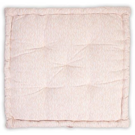 RIDEAUDISCOUNT Coussin De Sol 100% Coton 60 X 60 X 8 Cm Non Déhoussable Avec Poignée Et Surpiqûre Motif Feuillage Imprimé Rose - Rose 1 RIDEAUDISCOUNT Coussin De Sol 100% Coton 60 X 60 X 8 Cm Non Déhoussable Avec Poignée Et Surpiqûre Motif Feuillage Imprimé Rose - Rose