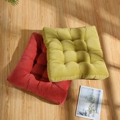 GroupM Tapis Futon Tatami En Velours Côtelé, Peluche épaississante Pour Agrandir Le Sol Coussin Baie Vitrée, Coussin Yoga Balcon Pour De Belles Fesses (velours Carré-vert) -France Coussin et housse de coussin Soldes Boutique 49282872 4