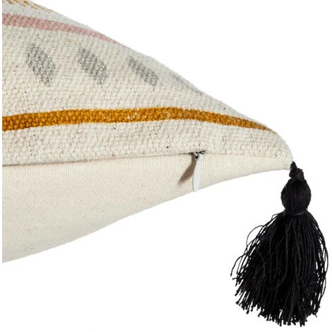 Housse De Coussin Rayure Perle 40 X 40 Cm Atmosphera - Multicolore 3 Housse De Coussin Rayure Perle 40 X 40 Cm Atmosphera - Multicolore – Image 3