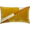Coussin Velours Et Coton "patch" 30 X 50 Cm Atmosphera - Ocre