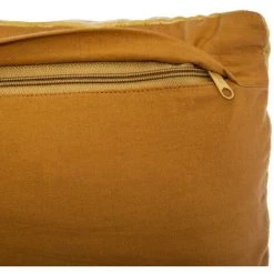 Coussin Velours Et Coton "patch" 30 X 50 Cm Atmosphera - Ocre -France Coussin et housse de coussin Soldes Boutique 49305230 3