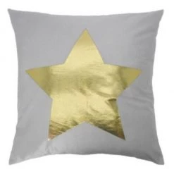 SORTIO HOME COUSSIN DÉCORATIF STER45 X 45 CM TEXTILE GRIS/DORÉ ROX LIVING