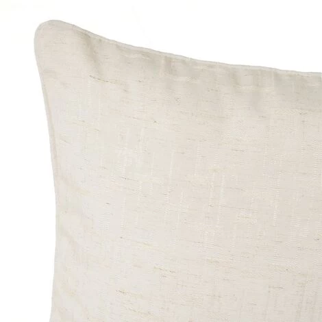 LOLAHOME Coussin Beige Texture Polyester Et Lin 45x45 Cm 2 LOLAHOME Coussin Beige Texture Polyester Et Lin 45x45 Cm – Image 2