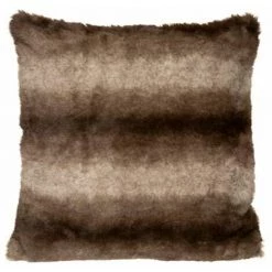ATMOSPHERA, CRŽATEUR D'INTŽRIEUR Coussin Imitation Fourrure "Grizzli" 45x45cm Marron