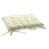 Lot De 4 Coussins De Chaise En Coton Ivoire, 38 X 38 Cm -PEGANE-
