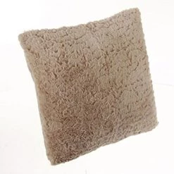 Coussin Fourrure Rayée Lin, 40 X 40 Cm -PEGANE-