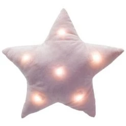 Lot De 2 Coussins étoile Led Rose - 42 X 42 Cm -PEGANE-