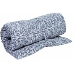 RIDEAUDISCOUNT Matelas De Sol Coussin Palette 100% Coton 120 X 60 X 5 Cm Avec Nouettes Motif Feuillage Imprimé Bleu - Bleu -France Coussin et housse de coussin Soldes Boutique 49916638 3