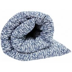 RIDEAUDISCOUNT Matelas De Sol Coussin Palette 100% Coton 120 X 60 X 5 Cm Avec Nouettes Motif Feuillage Imprimé Bleu - Bleu -France Coussin et housse de coussin Soldes Boutique 49916638 4