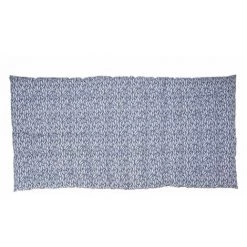 RIDEAUDISCOUNT Matelas De Sol Coussin Palette 100% Coton 120 X 60 X 5 Cm Avec Nouettes Motif Feuillage Imprimé Bleu - Bleu -France Coussin et housse de coussin Soldes Boutique 49916638 5