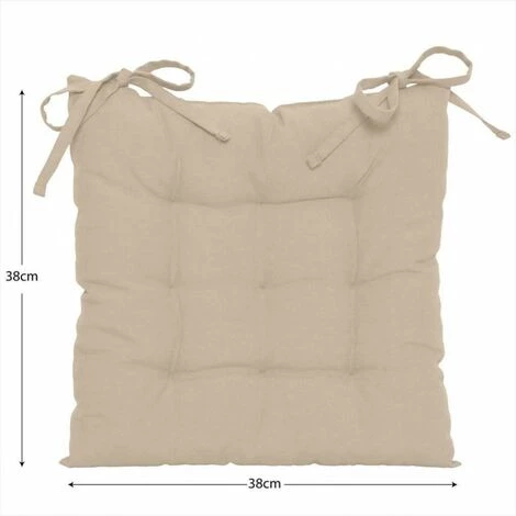 Centrale Brico Set De 4 Galettes De Chaise Popy, Beige L.38 X H.38 Cm 5 Centrale Brico Set De 4 Galettes De Chaise Popy, Beige L.38 X H.38 Cm – Image 5