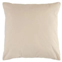 LOLAHOME Coussin Coton Uni Beige Clair 60x60 Cm