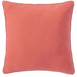 YESDEKO 2 Coussins Uni Déhoussable 45x45cm Love | Corail - Corail
