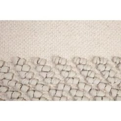 RIDEAUDISCOUNT Housse De Coussin 40 X 40 Cm Déhoussable Tissage Artisanal Petites Boules Toile Epaisse Beige - Ecru -France Coussin et housse de coussin Soldes Boutique 50840894 4