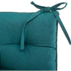 AUTRES Galette De Chaise Velours Coton - 38 X 38 Cm - Bleu -France Coussin et housse de coussin Soldes Boutique 50846770 4