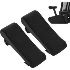 ALMI Coussin D'Accoudoir, Coussin De Bras De Chaise En Mousse à Mémoire Aide à Soulager Votre Stress, Coussin De Coude Ergonomique Pour Les Chaises De Bureau, Les Fauteuils Roulants, Noir
