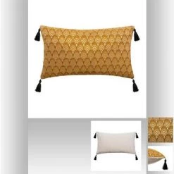 AUTRES Coussin Chen Lurx Art - 30 X 50 Cm - Ocre