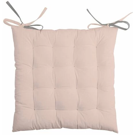 LOVELY CASA Lot De 4 Galettes De Chaise 16 Points 40x40 Duo Poudre Souris Coton - Rose 1 LOVELY CASA Lot De 4 Galettes De Chaise 16 Points 40x40 Duo Poudre Souris Coton - Rose