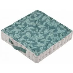 LOVELY CASA Coussin De Sol 45x45 Cm Nashi Céladon Coton - Bleu