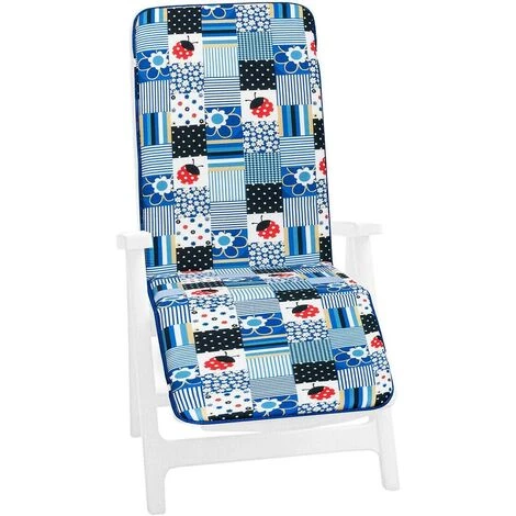 EMMEVI Coussin De Chaise De Jardin Pliant Douce Housse De Place Chaise Longue Motif Coccinelle - Bleu 1 EMMEVI Coussin De Chaise De Jardin Pliant Douce Housse De Place Chaise Longue Motif Coccinelle - Bleu