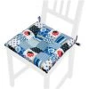 EMMEVI Coussin Pour Chaise Doux Universel Lacets De Fixation Lavable Housses De Chaise Coccinelles - Bleu