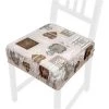 EMMEVI Coussin Pour Chaise En Coton Amovible Lavable Bande Élastique Housse De Chaise Coeurs