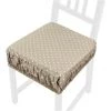EMMEVI Coussin Pour Chaise En Coton Amovible Lavable Bande Élastique Housse De Chaise Pois Coeurs - Bordeaux