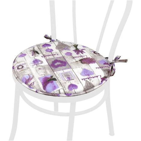 EMMEVI Coussin Pour Chaise Rond Doux Universel Lacets De Fixation Lavable Housses De Chaise Lavande 1 EMMEVI Coussin Pour Chaise Rond Doux Universel Lacets De Fixation Lavable Housses De Chaise Lavande