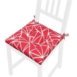 EMMEVI Coussin Pour Chaise Doux Universel Lacets De Fixation Lavable Housses De Chaise Abstrait Moderne - Rouge