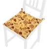 EMMEVI Coussin Pour Chaise Doux Universel Lacets De Fixation Lavable Housses De Chaise Fleurì - Jaune