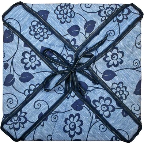 EMMEVI Coussin Pour Chaise Doux Universel Lavable Housses De Chaise Lacets De Fixation Fleurì - Jaune 2 EMMEVI Coussin Pour Chaise Doux Universel Lavable Housses De Chaise Lacets De Fixation Fleurì - Jaune – Image 2