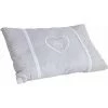 AUBRY GASPARD Coussin En Coton Et Lin Gris Avec Coeur Gris - Gris