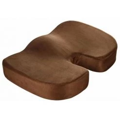 LITZEE Coussin De Siège, Coussin De Siège Orthopédique Haut De Gamme Pour Le Bureau Et La Voiture, Coussin De Chaise En Mousse à Mémoire De Forme Pour Le, Noir , Soulagement De La Pression Ergonomique(café)