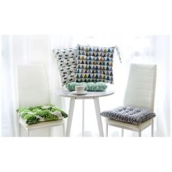 LITZEE Coussins De Chaise Coussin De Siège Intérieur Extérieur Salle à Manger Jardin 40x40cm Carré (échiquier Jaune) -France Coussin et housse de coussin Soldes Boutique 51554271 3