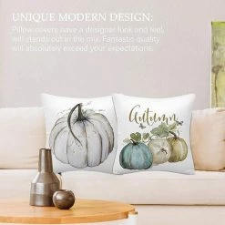 LITZEE 4pcs Housse De Coussin, Décoratif Taie D'oreiller,Housse De Coussin Pour Décorative Maison Canapé,Housse De Coussin (45cm X 45 Cm) Housse De Coussin Automne (pas De Noyau D'oreiller) -France Coussin et housse de coussin Soldes Boutique 51554335 4