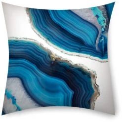 LITZEE Taie D'oreiller, Set De 4 Housse De Coussin, Taies D'oreiller Décoratives En Lin, Couvre-oreiller Intérieur Extérieur Imperméable, Housse De Coussin Pour Banc Canapé Salon Décor 45 X 45 Cm (Océan) (pas De Noyau D'oreiller) -France Coussin et housse de coussin Soldes Boutique 51554505 4