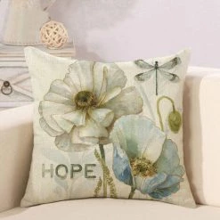 LITZEE Housse De Coussin Lot De 4 Taie D'oreiller En Lin Fleur Bleue Et Blanche Libellule Papillon Décoration Taie D'oreiller 45x45cm Canapé Chambre Lit Ferme Jardin Décoration Housse De Coussin (pas De Noyau D'oreiller) 7 LITZEE Housse De Coussin Lot De 4 Taie D'oreiller En Lin Fleur Bleue Et Blanche Libellule Papillon Décoration Taie D'oreiller 45x45cm Canapé Chambre Lit Ferme Jardin Décoration Housse De Coussin (pas De Noyau D'oreiller) -France Coussin et housse de coussin Soldes Boutique 51554558 3