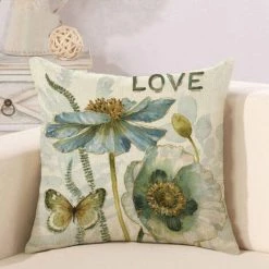 LITZEE Housse De Coussin Lot De 4 Taie D'oreiller En Lin Fleur Bleue Et Blanche Libellule Papillon Décoration Taie D'oreiller 45x45cm Canapé Chambre Lit Ferme Jardin Décoration Housse De Coussin (pas De Noyau D'oreiller) 8 LITZEE Housse De Coussin Lot De 4 Taie D'oreiller En Lin Fleur Bleue Et Blanche Libellule Papillon Décoration Taie D'oreiller 45x45cm Canapé Chambre Lit Ferme Jardin Décoration Housse De Coussin (pas De Noyau D'oreiller) -France Coussin et housse de coussin Soldes Boutique 51554558 4