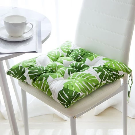 LITZEE Coussins De Chaise Coussin De Siège Intérieur Extérieur Salle à Manger Jardin 40x40cm Carré ?Monstera? 1 LITZEE Coussins De Chaise Coussin De Siège Intérieur Extérieur Salle à Manger Jardin 40x40cm Carré ?Monstera?