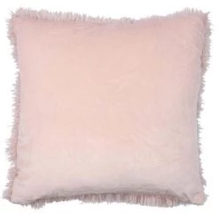 THE HOME DECO FACTORY Coussin Poils Longs Rose 40 X 40 Cm Rose - Rose -France Coussin et housse de coussin Soldes Boutique 51764445 3
