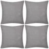 YOUTHUP Housses De Coussin 4 Pcs Coton Gris 50 X 50 Cm - Gris