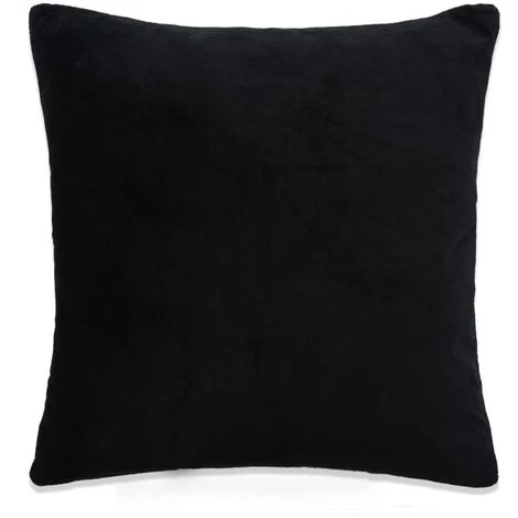 YOUTHUP Housse De Coussin 4 Pcs Velours 40 X 40 Cm Noir - Noir 2 YOUTHUP Housse De Coussin 4 Pcs Velours 40 X 40 Cm Noir - Noir – Image 2